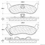 CENTRIC PARTS 300.09320 Centric Premium Semi-Metallic Brake Pads with Shims and Hardware