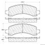 CENTRIC PARTS 300.09740 Centric Premium Semi-Metallic Brake Pads with Shims and Hardware
