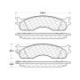 CENTRIC PARTS 300.10540 Centric Premium Semi-Metallic Brake Pads with Shims and Hardware
