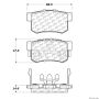 CENTRIC PARTS 300.10860 Centric Premium Semi-Metallic Brake Pads with Shims and Hardware