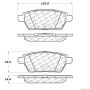 CENTRIC PARTS 300.11610 Centric Premium Semi-Metallic Brake Pads with Shims and Hardware