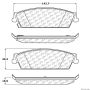 CENTRIC PARTS 300.11940 Centric Premium Semi-Metallic Brake Pads with Shims and Hardware