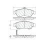 CENTRIC PARTS 300.11950 Centric Premium Semi-Metallic Brake Pads with Shims and Hardware