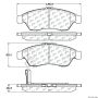 CENTRIC PARTS 300.11950 Centric Premium Semi-Metallic Brake Pads with Shims and Hardware