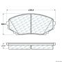 CENTRIC PARTS 300.12580 Centric Premium Semi-Metallic Brake Pads with Shims and Hardware