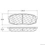 CENTRIC PARTS 300.13040 Centric Premium Semi-Metallic Brake Pads with Shims and Hardware