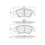 CENTRIC PARTS 300.13220 Centric Premium Semi-Metallic Brake Pads with Shims and Hardware