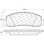 CENTRIC PARTS 300.13330 Centric Premium Semi-Metallic Brake Pads with Shims and Hardware
