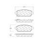 CENTRIC PARTS 300.14680 Centric Premium Semi-Metallic Brake Pads with Shims and Hardware