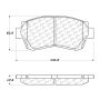 CENTRIC PARTS 301.04760 Centric Premium Ceramic Brake Pads with Shims and Hardware