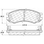 CENTRIC PARTS 301.05070 Centric Premium Ceramic Brake Pads with Shims and Hardware