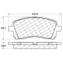 CENTRIC PARTS 301.07210 Centric Premium Ceramic Brake Pads with Shims and Hardware