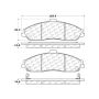 CENTRIC PARTS 301.07310 Centric Premium Ceramic Brake Pads with Shims and Hardware