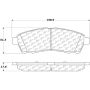 CENTRIC PARTS 301.07570 Centric Premium Ceramic Brake Pads with Shims and Hardware