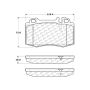 CENTRIC PARTS 301.08470 Centric Premium Ceramic Brake Pads with Shims and Hardware