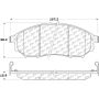 CENTRIC PARTS 301.08880 Centric Premium Ceramic Brake Pads with Shims and Hardware