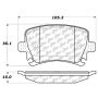 CENTRIC PARTS 301.11080 Centric Premium Ceramic Brake Pads with Shims and Hardware