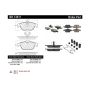 CENTRIC PARTS 301.13411 Centric Premium Ceramic Brake Pads with Shims and Hardware