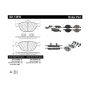 CENTRIC PARTS 301.13810 Centric Premium Ceramic Brake Pads with Shims and Hardware