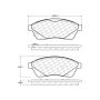 CENTRIC PARTS 301.14220 Centric Premium Ceramic Brake Pads with Shims and Hardware