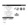 CENTRIC PARTS 301.15050 Centric Premium Ceramic Brake Pads with Shims and Hardware