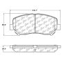 CENTRIC PARTS 301.16401 Centric Premium Ceramic Brake Pads with Shims and Hardware