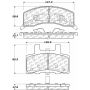 CENTRIC PARTS 306.03700 Centric Fleet Performance Brake Pads with Hardware