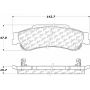 CENTRIC PARTS 306.07290 Centric Fleet Performance Brake Pads with Hardware