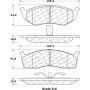 CENTRIC PARTS 306.07300 Centric Fleet Performance Brake Pads with Hardware