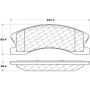 CENTRIC PARTS 306.09450 Centric Fleet Performance Brake Pads with Hardware