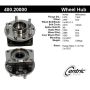CENTRIC PARTS 400.20000 Centric Premium Hub and Bearing Assembly; With ABS