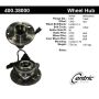CENTRIC PARTS 400.38000E C-Tek Standard Hub and Bearing Assembly without ABS