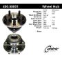 CENTRIC PARTS 400.58001 Centric Premium Hub and Bearing Assembly without ABS