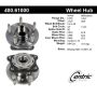 CENTRIC PARTS 400.61000 Centric Premium Hub and Bearing Assembly without ABS