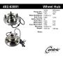 CENTRIC PARTS 402.63001 Centric Premium Hub and Bearing Assembly; With Integral ABS