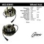 CENTRIC PARTS 402.63003 Centric Premium Hub and Bearing Assembly; With Integral ABS