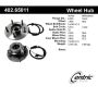 CENTRIC PARTS 402.65011 Centric Premium Hub and Bearing Assembly; With Integral ABS