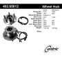 CENTRIC PARTS 402.65012 Centric Premium Hub and Bearing Assembly; With Integral ABS