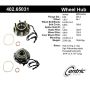 CENTRIC PARTS 402.65031 Centric Premium Hub and Bearing Assembly; With Integral ABS