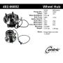 CENTRIC PARTS 402.66002 Centric Premium Hub and Bearing Assembly; With Integral ABS