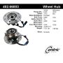 CENTRIC PARTS 402.66003 Centric Premium Hub and Bearing Assembly; With Integral ABS