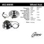 CENTRIC PARTS 402.66008 Centric Premium Hub and Bearing Assembly; With Integral ABS