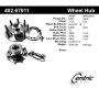 CENTRIC PARTS 402.67011 Centric Premium Hub and Bearing Assembly; With Integral ABS
