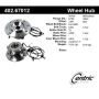 CENTRIC PARTS 402.67012 Centric Premium Hub and Bearing Assembly; With Integral ABS