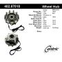 CENTRIC PARTS 402.67018 Centric Premium Hub and Bearing Assembly; With Integral ABS