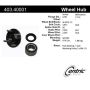 CENTRIC PARTS 403.40001 Centric Premium Hub and Bearing Hub Assembly Repair Kit