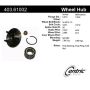 CENTRIC PARTS 403.61002 Centric Premium Hub and Bearing Hub Assembly Repair Kit