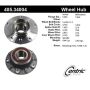 CENTRIC PARTS 405.34004 Centric Premium Hub and Bearing Assembly