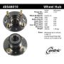 CENTRIC PARTS 405.46010 Centric Premium Hub and Bearing Assembly