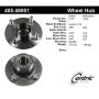 CENTRIC PARTS 405.48001 Centric Premium Hub and Bearing Assembly